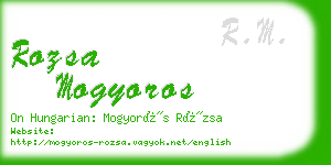 rozsa mogyoros business card